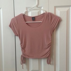 pink crop top